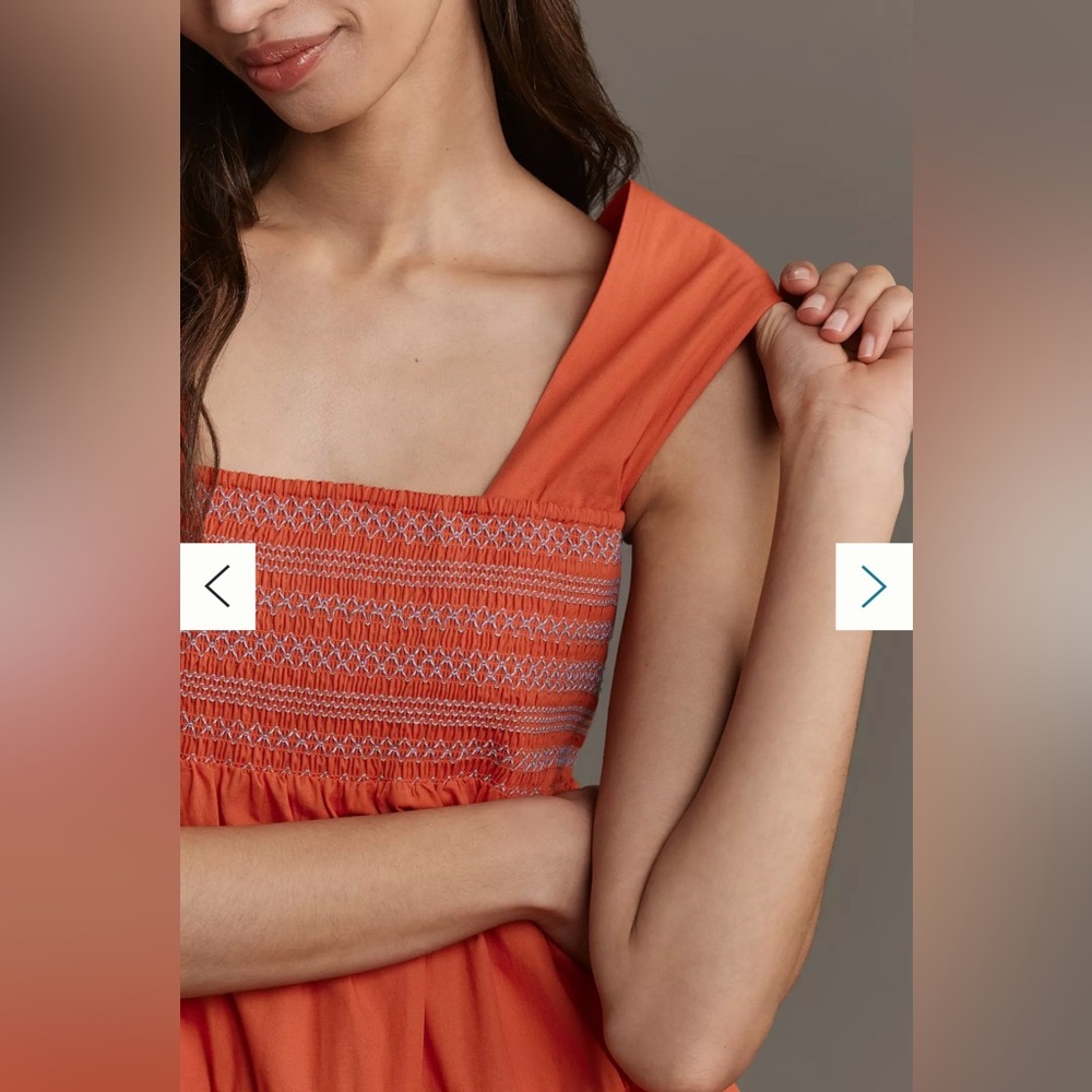 Anthropologie the helena square neck tiered midi dress - Picture 3 of 4